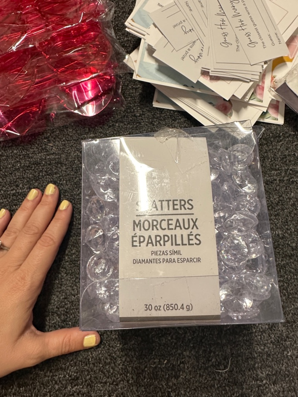 Clear Acrylic Diamond Scatter Gems - Decorative Table Confetti